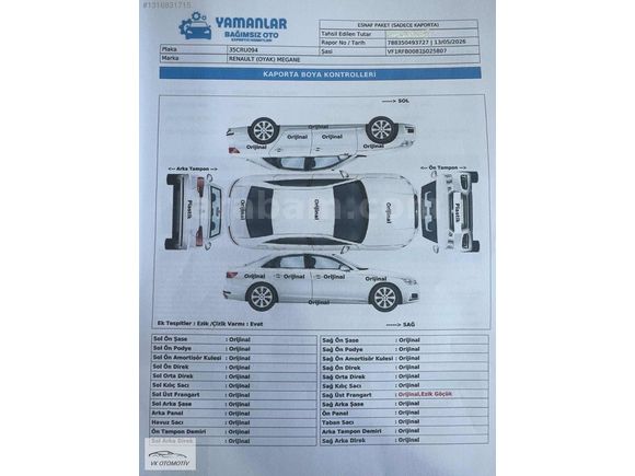 Galeriden Renault Megane 1.3 TCe Touch 2025 Model İzmir 6.001 km