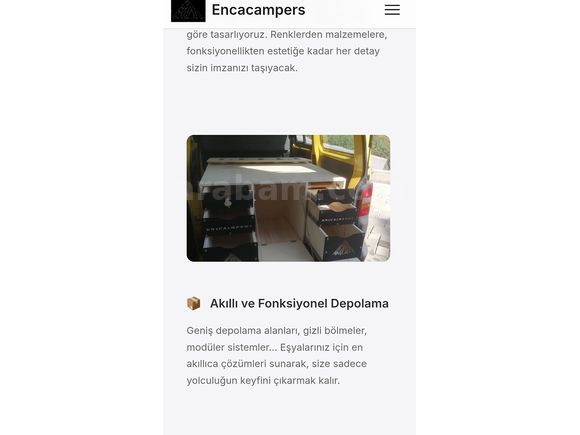  KARAVAN YAPILMAYA UYUMLU İSTENİRSE MALZEMELERİ AYRICA ÜÇRETİ KARŞILIĞINDA VERİLECEKTİR