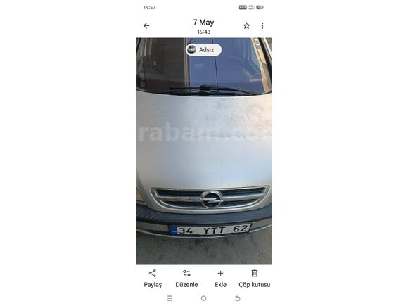 Sahibinden Opel Zafira 1.6 Elegance 2003 Model Bursa