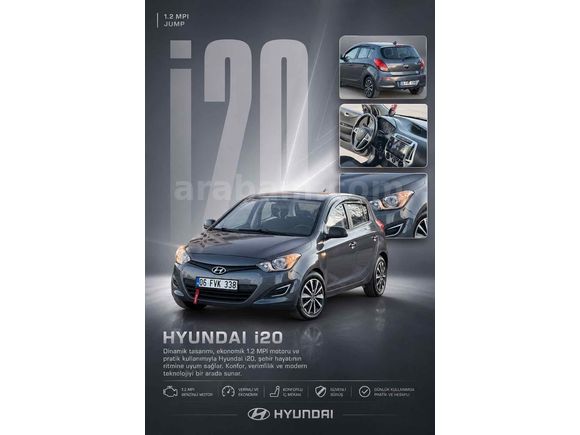 BAYANDAN Hyundai i20 1.2 D-CVVT Sense 2013 Model Denizli 218.000 km Füme
