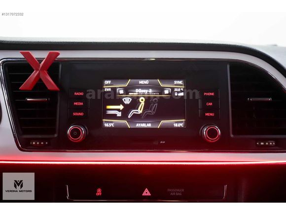 VERONA-2015 SEAT LEON 1.2 TSI STYLE OTOMATİK MASRAFSIZ BAKIMLI!