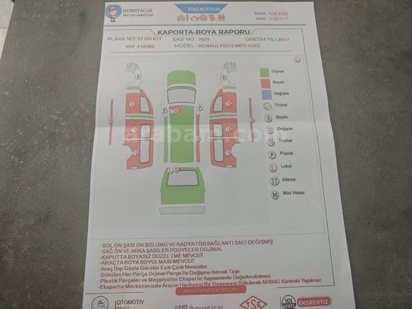 Galeriden Renault Scenic 1.5 dCi Expression 2011 Model Hatay