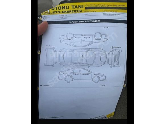 Sahibinden Fiat Egea 1.3 Multijet Easy 2022 Model