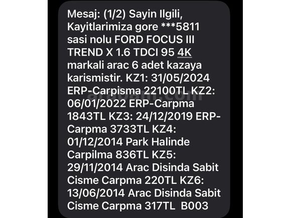 Sahibinden Ford Focus 1.6 TDCi Trend 2013 Model