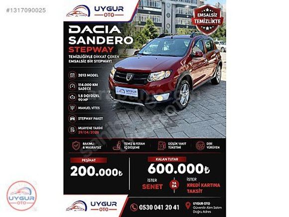 2013 Stepway Dizel 114.500 Km'de SENETLİ SATIŞ - KARTA 12 TAKSİT