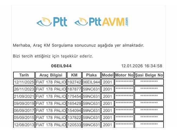2001 Palio 1.2 Muayeneli Düşük Km Ekonomik Araç