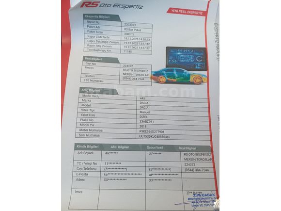 Sahibinden Dacia Sandero 1.5 dCi Stepway Style 2018 Model