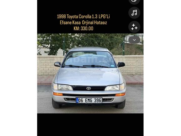 Sahibinden Toyota Corolla 1.3 XL 1998 Model 
