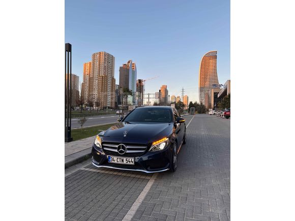Sahibinden Mercedes - Benz C 180 AMG 9G-Tronic 2017 Model  166.000 km Mavi