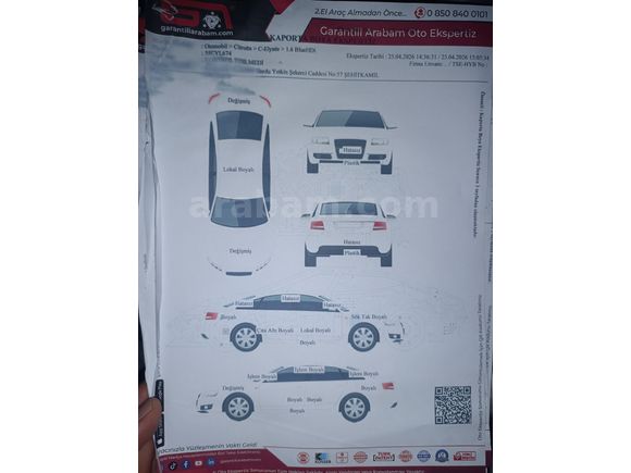 Sahibinden Citroen C-Elysée 1.6 HDi Exclusive 2015 Model Gaziantep