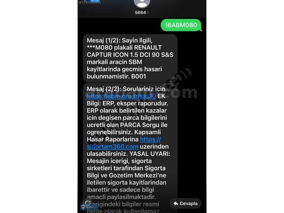 BURSACAR - 2016 MODEL RENAULT CAPTUR 1.5dCi ICON ve BOYASIZ