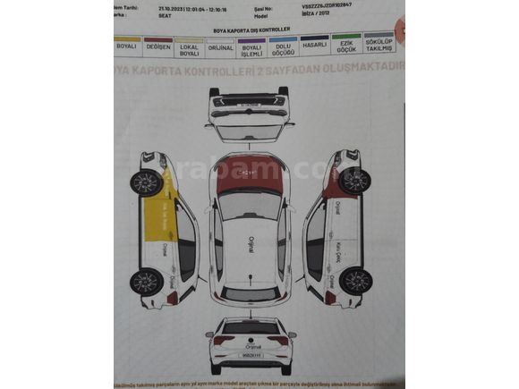 Sahibinden Seat Ibiza 1.4 Reference 2012 Model  276.000 km son 2 gün fiyatı