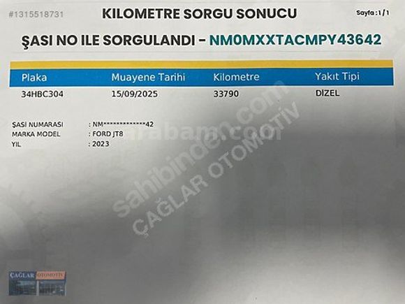 TOURNEO COURİER TT PLUS HATASIZ BOYASIZ
