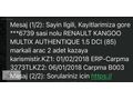 2012 RENAULT KANGOO MULTİX HATASIZ AYARINDA EMSALSİZ