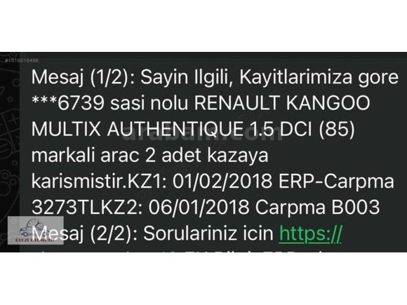 2012 RENAULT KANGOO MULTİX HATASIZ AYARINDA EMSALSİZ