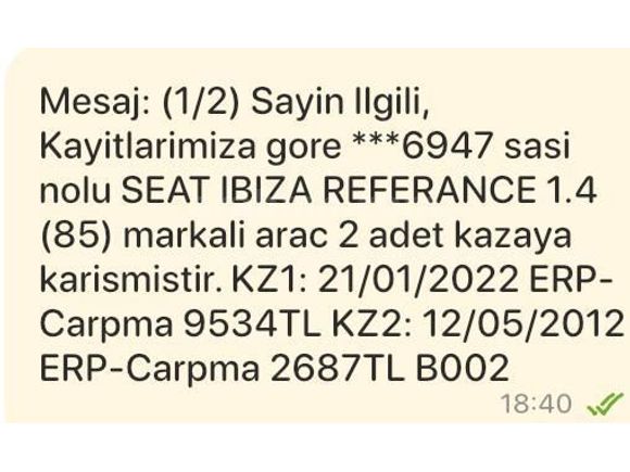Sahibinden Seat Ibiza 1.4 Reference 2012 Model Ankara 195.000 km Beyaz
