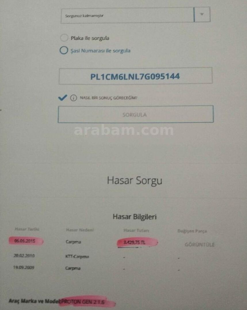 Sahibinden Proton Gen 2 1.6 Low Line 2008 Model Gaziantep 184.000 km Gri (metalik) 7