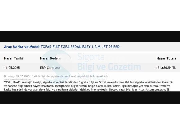 2022 FİAT EGEA 1.3 MULTİJET EASY – 152.500 KM