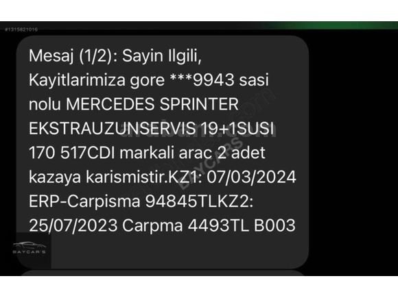 MERCEDES-SPRİNTER-517CDI-19+1-TAKOGRAF-111.ooo KM-BALON TEKER