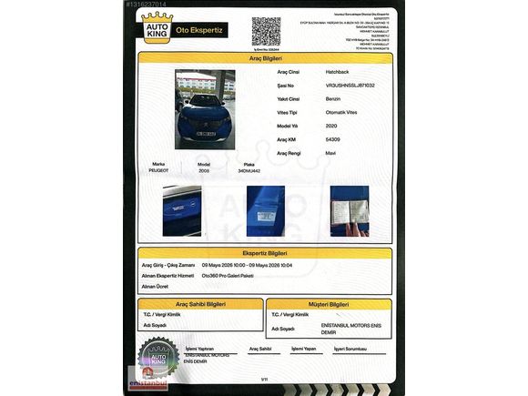 2020 MODEL BOYASIZ HATASIZ TRAMERSİZ 54.oooKm YETKİLİ SERVİS