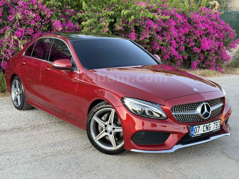 2.SAHİBİNDEN 2016 MODEL MERCEDES C200D AMG ÖZEL RENK KIRMIZI BAKIMLI 116.000 KM