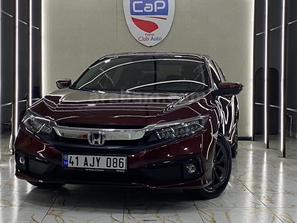 Sahibinden Honda Civic 1.6i VTEC Eco Elegance 2019 Model  75.500 km Bordo