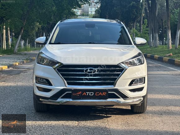 ATO-CAR'DAN 2020 TUCSON 1.6T-GDİ 180HP 4X2CAM TAVAN+AĞIR HASARLI