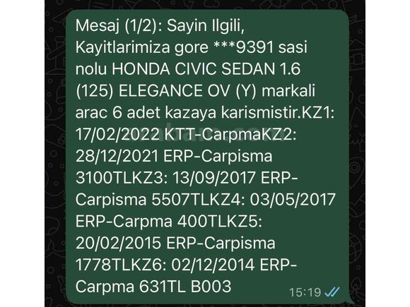 Sahibinden Honda Civic 1.6i VTEC Eco Elegance 2013 Model 