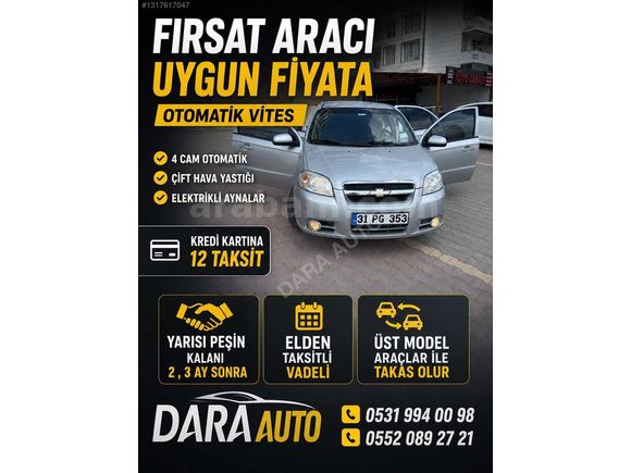 AVEO OTOMATİK VİTES KREDİ KARTINA 12 TAKSİT