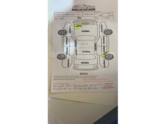 Sahibinden Renault Clio 1.5 dCi Touch 2018 Model  185000 km Beyaz