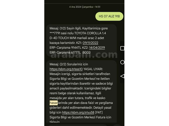 Sahibinden Toyota Corolla 1.4 D-4D Touch 2018 Model