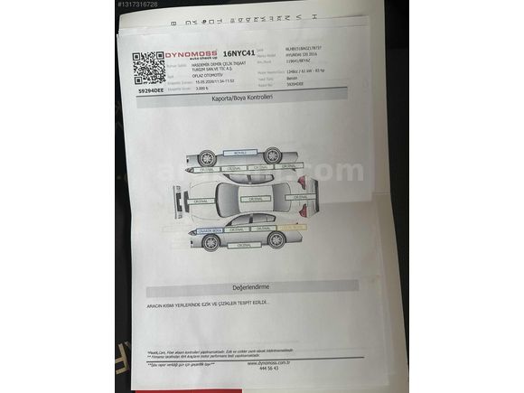Galeriden Hyundai i20 1.2 MPI Jump 2016 Model Manisa 119.000 km