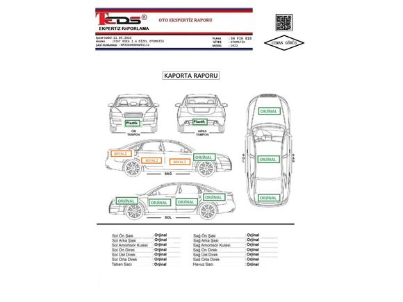 2022 HATASIZ AYARINDA 1.6 DİZEL OTOMATİK EGEA