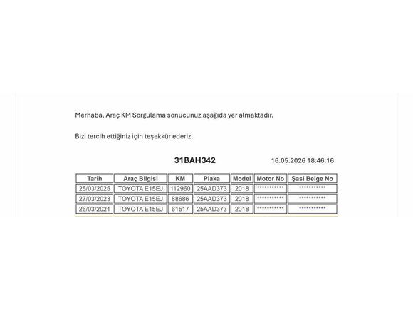 Toyota Corolla 1.6 Touch 2018 Model Hatasız