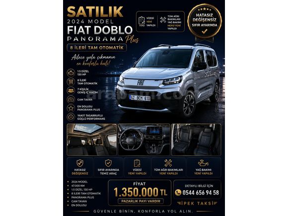 Sahibinden Fiat Doblo Combi 1.5 BlueHDi Premio Plus 2024 Model