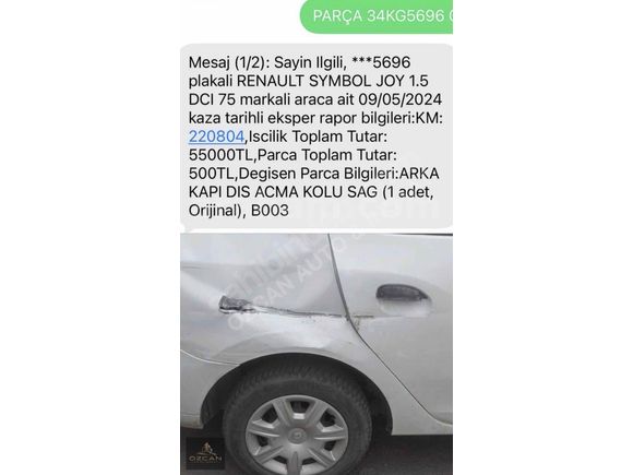 ÖZCAN AUTO’DAN Renault Symbol 1.5 dCi Joy 0-12 AY TAKSİT
