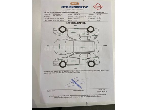 Sahibinden Renault Clio 1.0 TCe Touch 2021 Model 