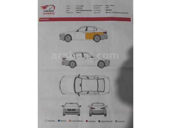 Sahibinden Opel Astra 1.6 Edition Plus 2016 Model