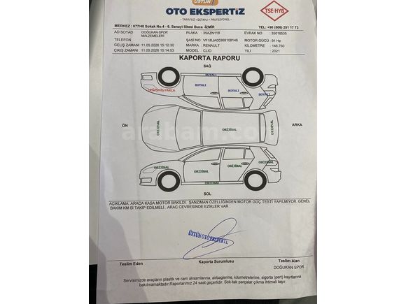 Sahibinden Renault Clio 1.0 TCe Touch 2021 Model 