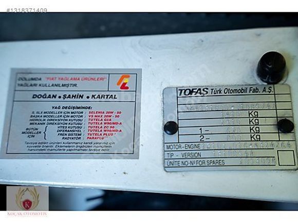 KOÇAK" İlk Elden 1996 Tofaş Şahin 1.6 S Orijinal "33.000 KM"