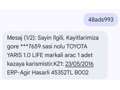 Sahibinden Toyota Yaris 1.0 Life 2012 Model  125.000 km Gri (metalik)