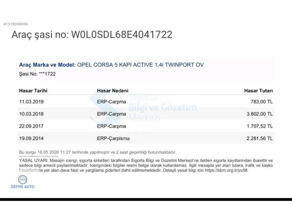 2013 model OPEL CORSA 1.4 Active pk. // TAM OTOMATİK