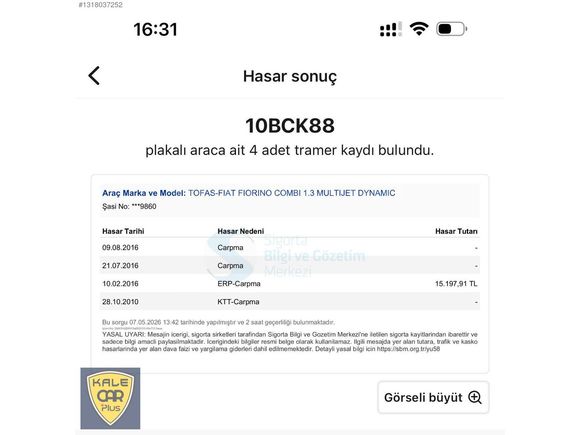 KALE CAR PLUS'TAN 2011 1.3 DİZEL 264.00 KM