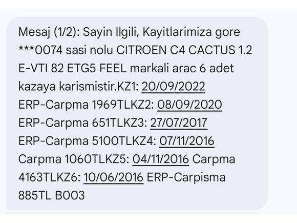 Sahibinden Citroen C4 Cactus 1.2 e-VTI Feel 2015 Model