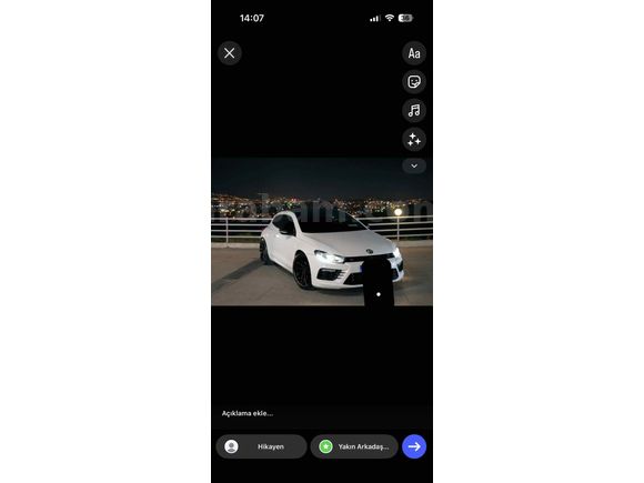 Sahibinden Volkswagen Scirocco 1.4 TSi Sportline 2015 Model 