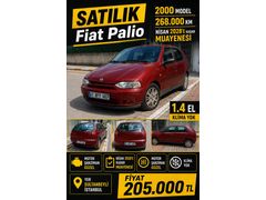 Sahibinden Fiat Palio 1.4 EL 2000 Model Yeni Muayeneli Orjinal Araç