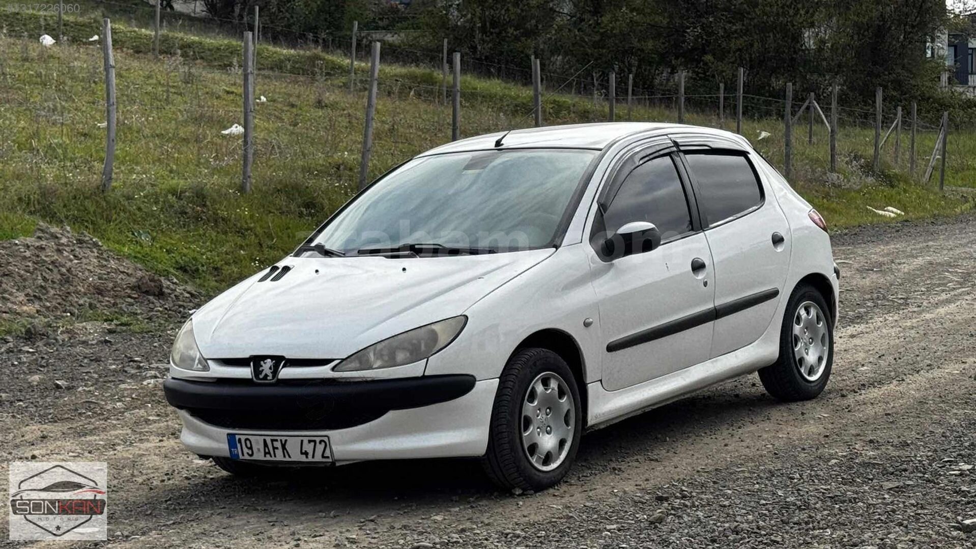 Galeriden Peugeot 206 1.4 HDi X-line 2002 Model Samsun 268.000 km Beyaz 2