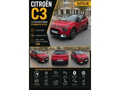 Sahibinden Citroen C3 1.2 PureTech Shine 2020 Model  114.000 km Kırmızı