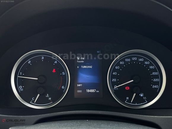 ÇALIŞLAR CENTER-2018-COROLLA-186km- DİZEL-TOUCH-DEĞİŞENSİZ