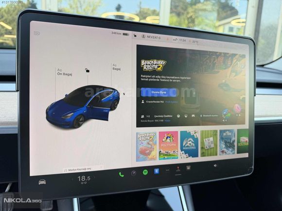 NIKOLA360 / MODEL 3 LONG RANGE/ ACCELERATİON BOOST / TRAMERSİZ